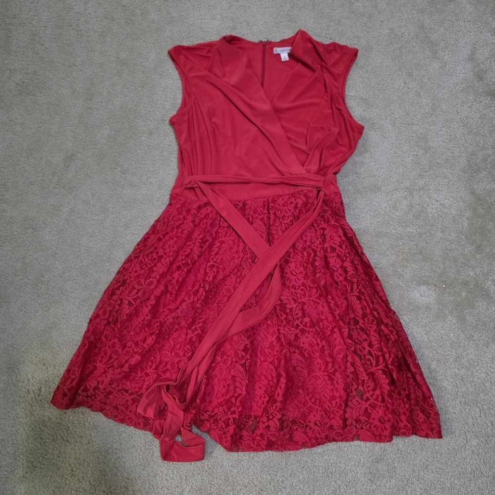 Elegant Red Lace Dress